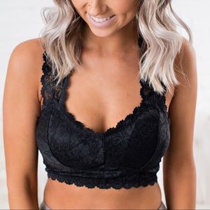 NWOT Black sugarcoat lace bralette